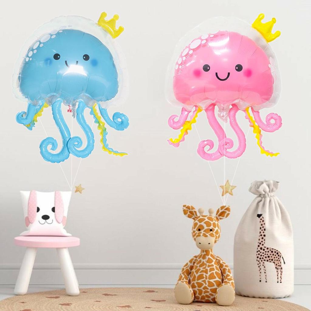 Jellyfish Octopus Theme Bubble Ball Crown Ocean Park Birthday Balloons