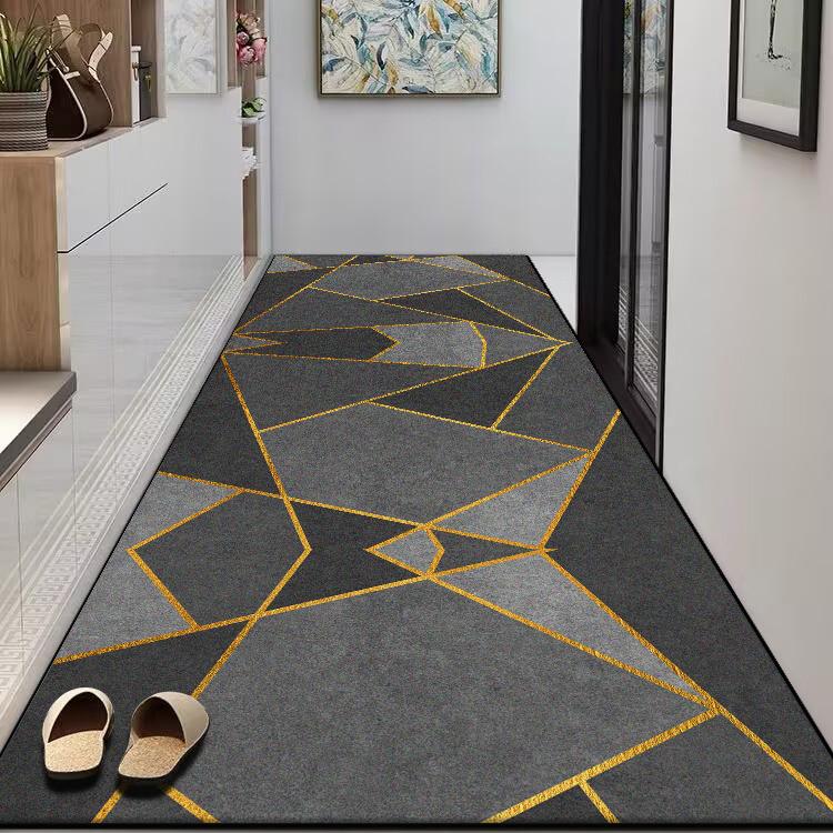 Nordische Geometrie Lange Flurteppiche für den Flur Waschbarer Teppichläufer Wohnzimmer Langer Läufer Bodenmatten Heimdekoration