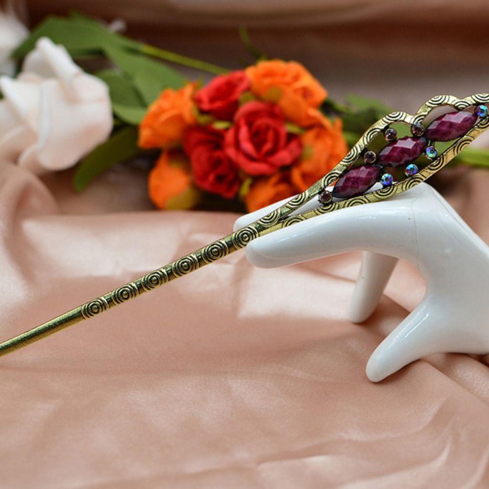 

Металлическая вилка для волос в этническом стиле, вилка для волос, палочка для волос в китайском стиле, винтажная палочка для волос Hanfu, женская