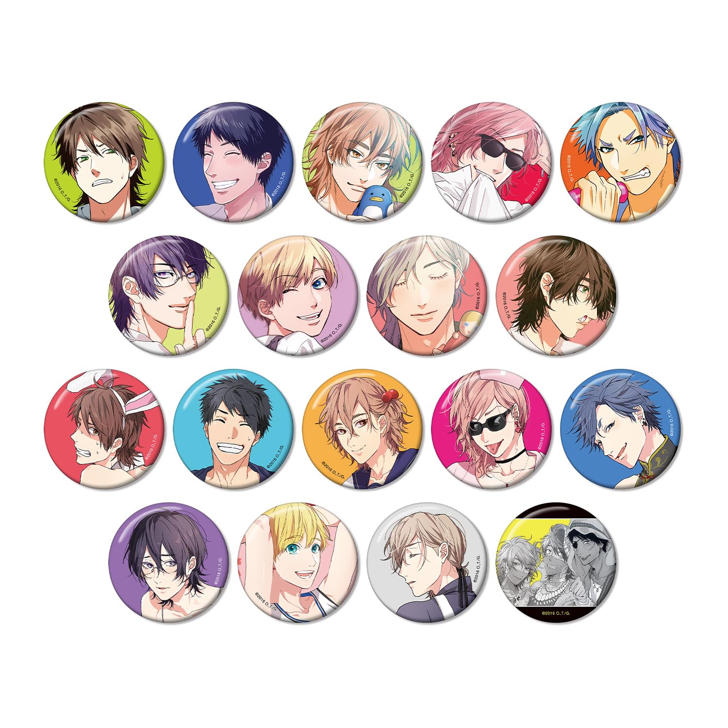 Club Trading Color Illustration Can Badges Box of 18 YarichinBitch