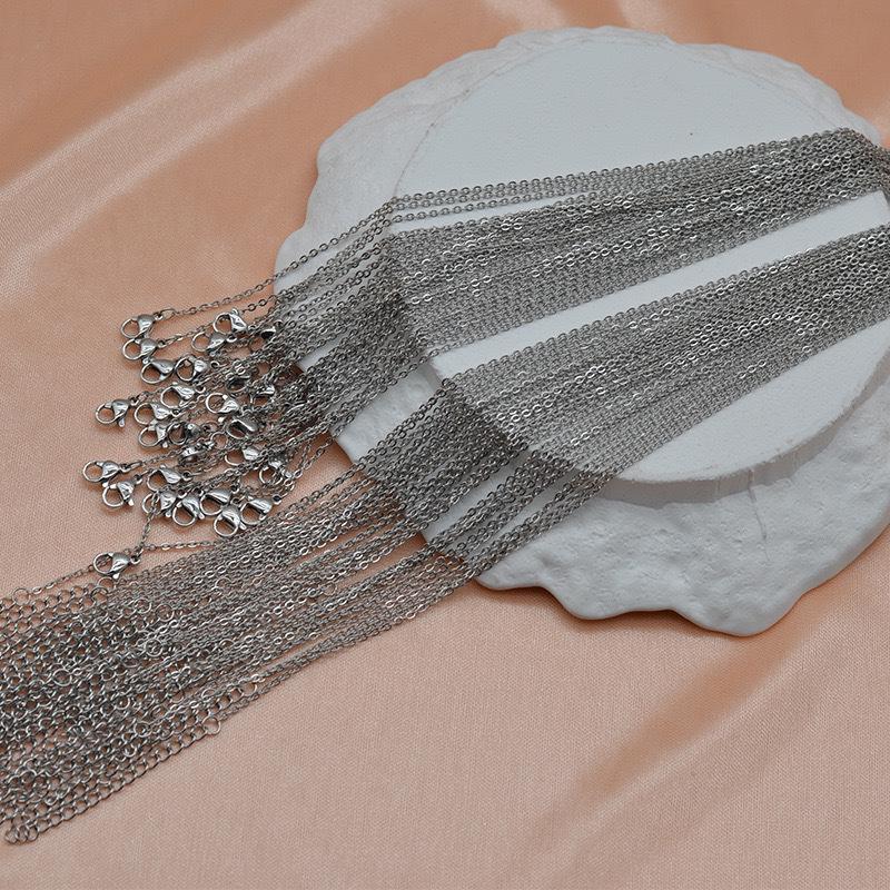 

Ожерелье из нержавеющей стали с крестообразной цепочкой О-образной формы для изготовления ювелирных изделий своими руками – Женский аксессуар для ключицы и свитера