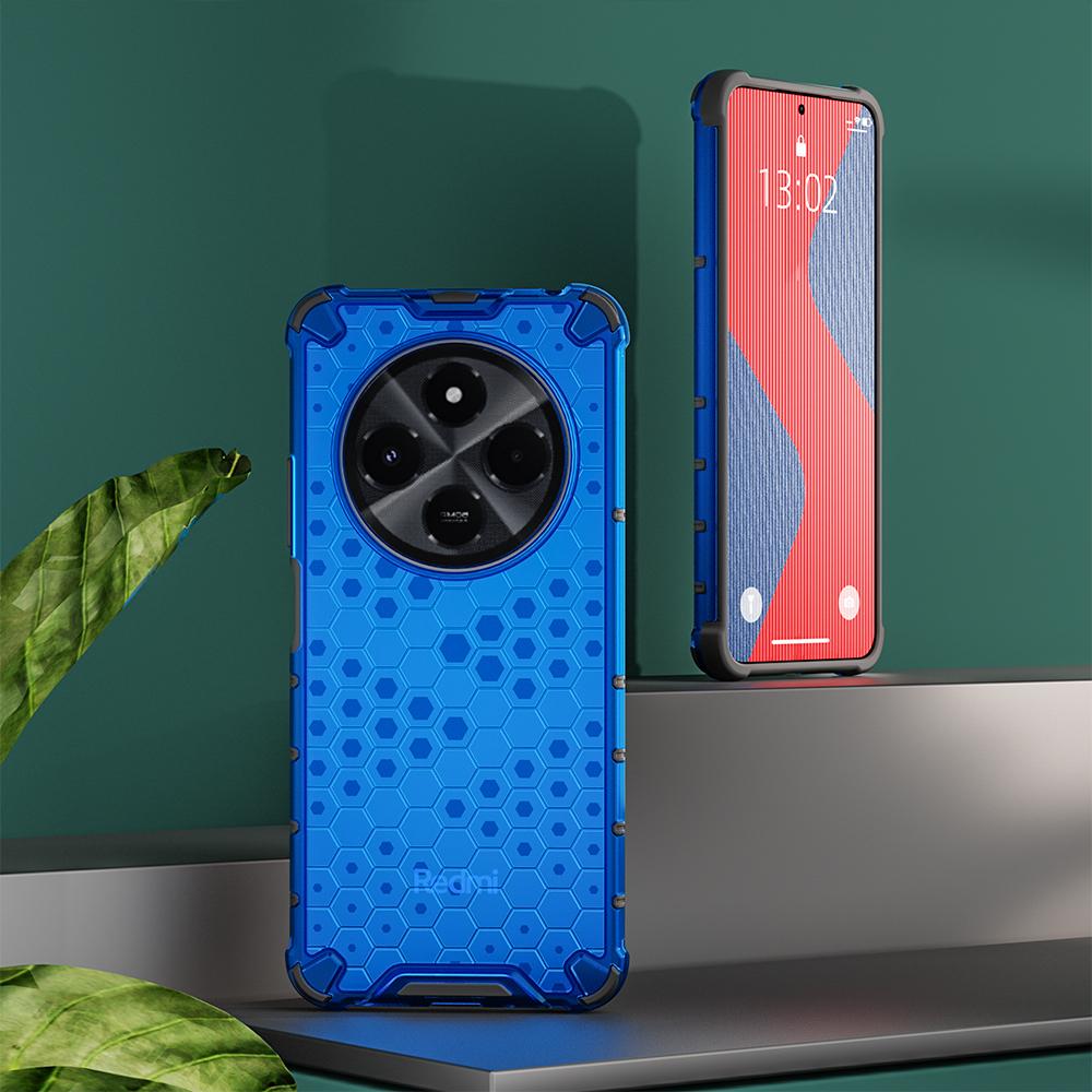 

Противоударный защитный чехол KEYSION для Xiaomi POCO C75, мягкий силиконовый + прозрачный сотовый чехол для задней панели телефона Xiaomi Redmi 14C for Redmi 14C синий