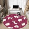 1pc Cat Thread Office Round Area Rug, Indoor Mat Suitable For Office, Under Office Chairs Bedroom Living Room Home Decor, Room Deco166