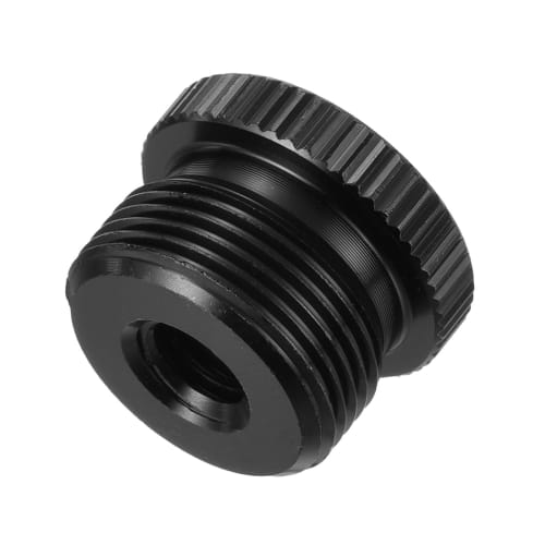 uxcell Microphone Stand Adapter, Female 1/4 Inch to Male 5/8 Inch Aluminum Alloy Microphone Screw Adapter for Microphone Tripod Stand, Black, 1 Piece
