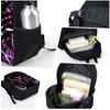 Pink Printed Black Three Piece Set Backpacks for Boy and Girls Best Gifts 2D Flat Cartoon School Backpack for Children