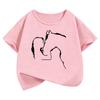 Funny Horse and Girl T Shirts Short Sleeve Kids Childrens Tshirt Girls Summer Spring Casual Top Tee Shirt