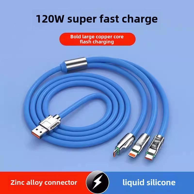 Super Fast Charging 3-in-1 Type C Car Charger Cable for Android Phones