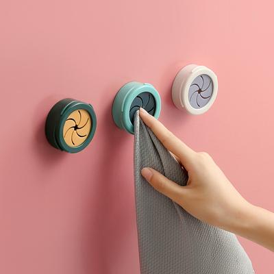 Creative Nail-free Towel Holder Sucker Wall Rack Washing Cloth Storage Hanger Hand Towel Dish Towel Rack Kitchen Bathroom Tools