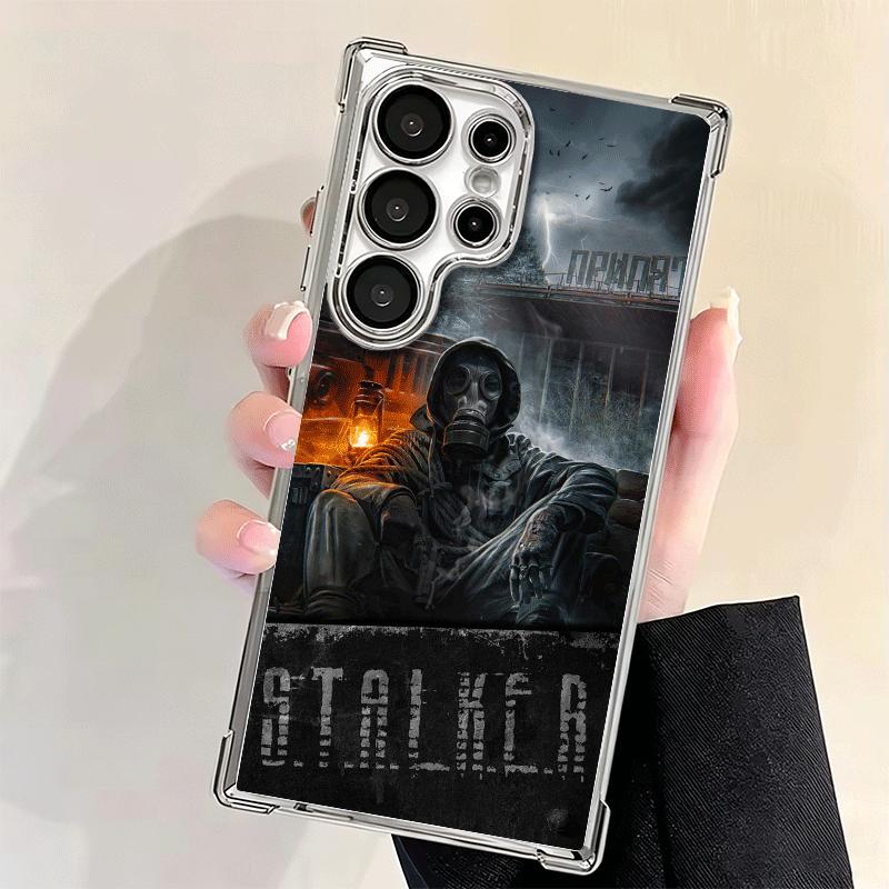 S-Stalker Game Cool Plating Phone Case For Samsung Galaxy S24 S25 FE S26 Edge S23 Ultra S22 S21 Plus S20 Anti-Fall Airabag Cover