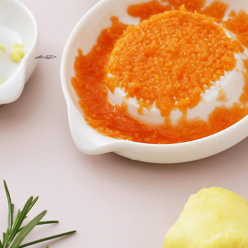 White Ceramic Portable Ginger Grater Hand Grinder Garlic Masher Kitchen Tool Simple Style Porcelain Carrot Grinding