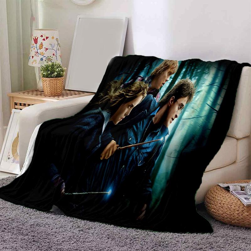 

Harry Potter and the Deathly Hallows Part 2 Poster PrintPrint Blanket, Soft Blanket For Sofa Office Bed And Travelling Daughter Birthday Gif 130cm×150cm（50in×60in）