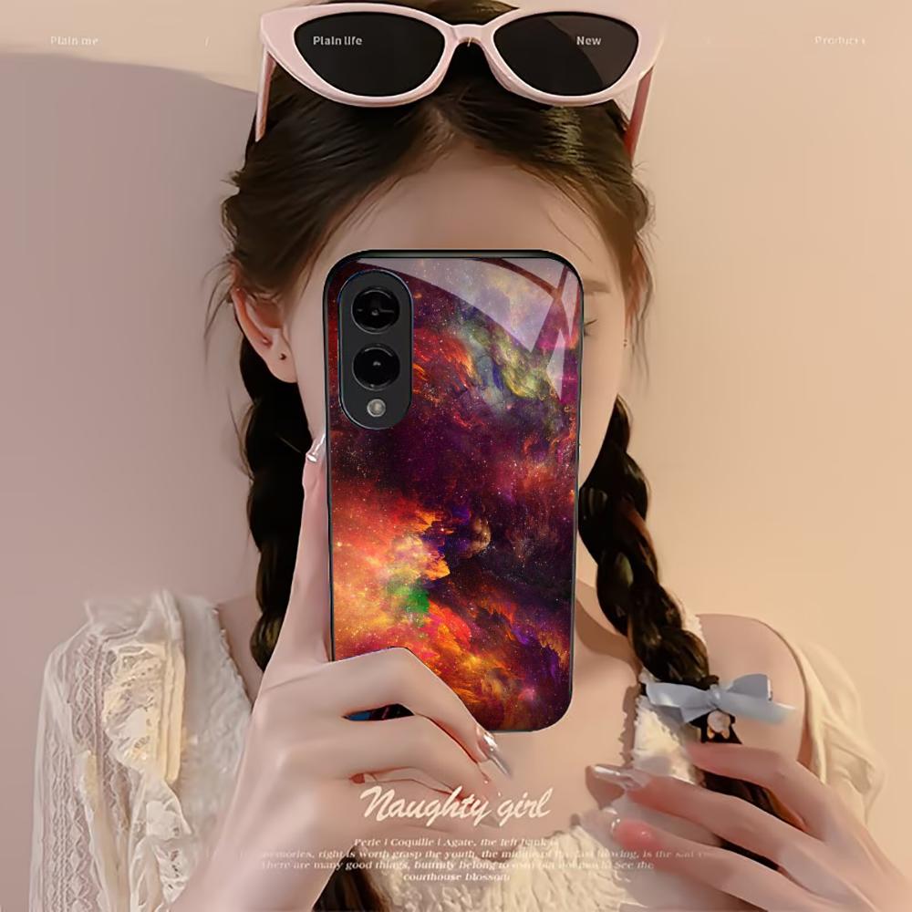Nebula Exquisite High-end PhoneCase Glass PhoneCase for Samsung Galaxy S26 S25 S24 S23 S22 S21 FE,Ultra,Plus Dropresistant