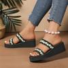 Fashion Slippers Women Summer Slides Shoes Without Heel Ladies Flip Flops Platform On A Wedge Sliders Flat Flip-flops Wedges