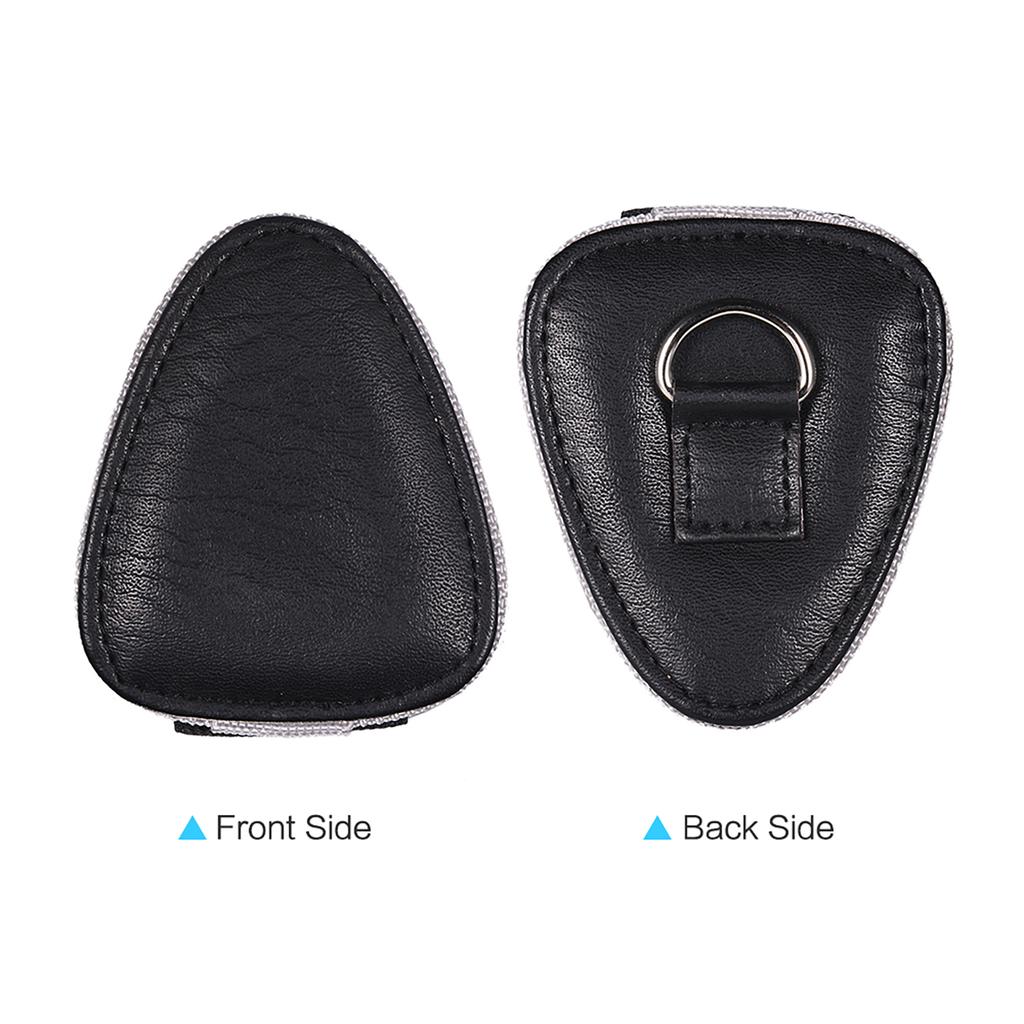 Guitar Picks Holder Case Bag PU Synthetic Leather with 6pcs Celluloid Picks String Instrument Accessories
