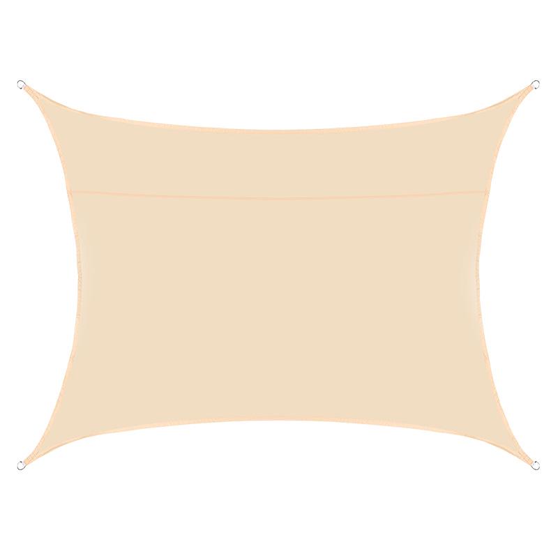 Rectangular 2x2.5m Waterproof, Sunproof, UV-Resistant Outdoor Shade Sail