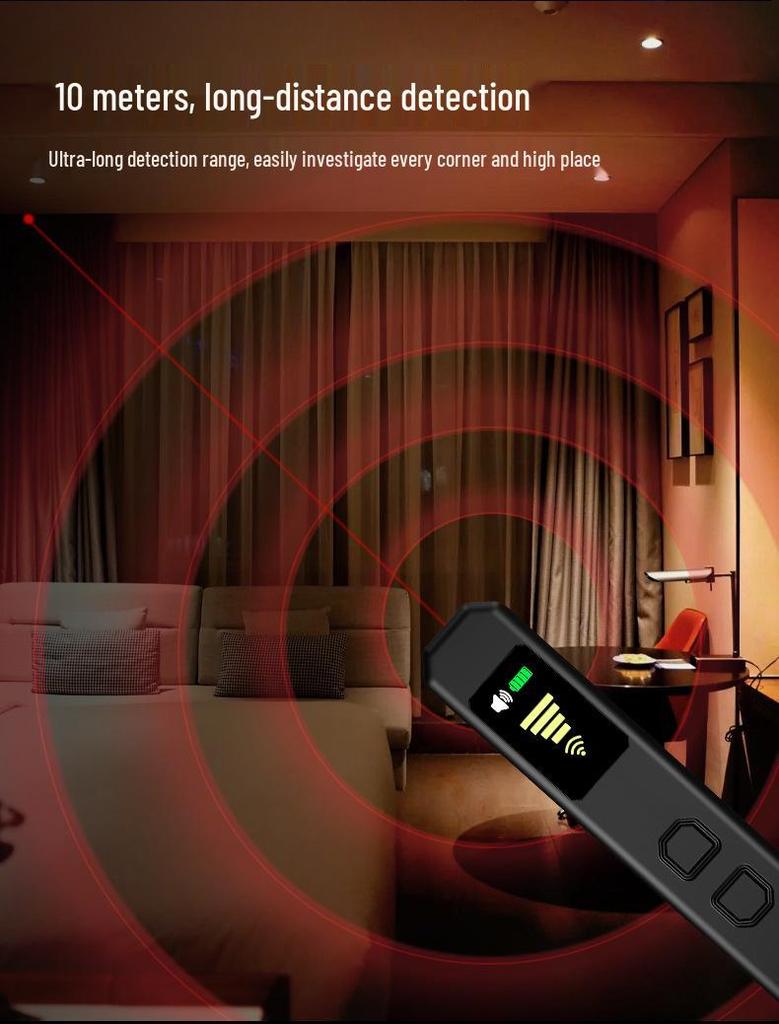 S6 Anti-Spy Camera Detector & Infrared Alarm for Eavesdropping and GPS Tracking Prevention