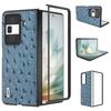 For Honor Magic Vs3 5G Case Ostrich Texture Genuine Cow Leather+PC Cover