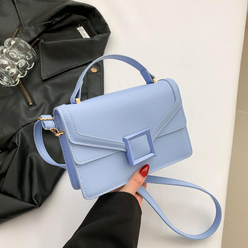 Unique Design Fashionable Women s Handbag 2024 New Model Aesthetic Simple Single Shoulder Bag Quality Lady Small Square Bag синий