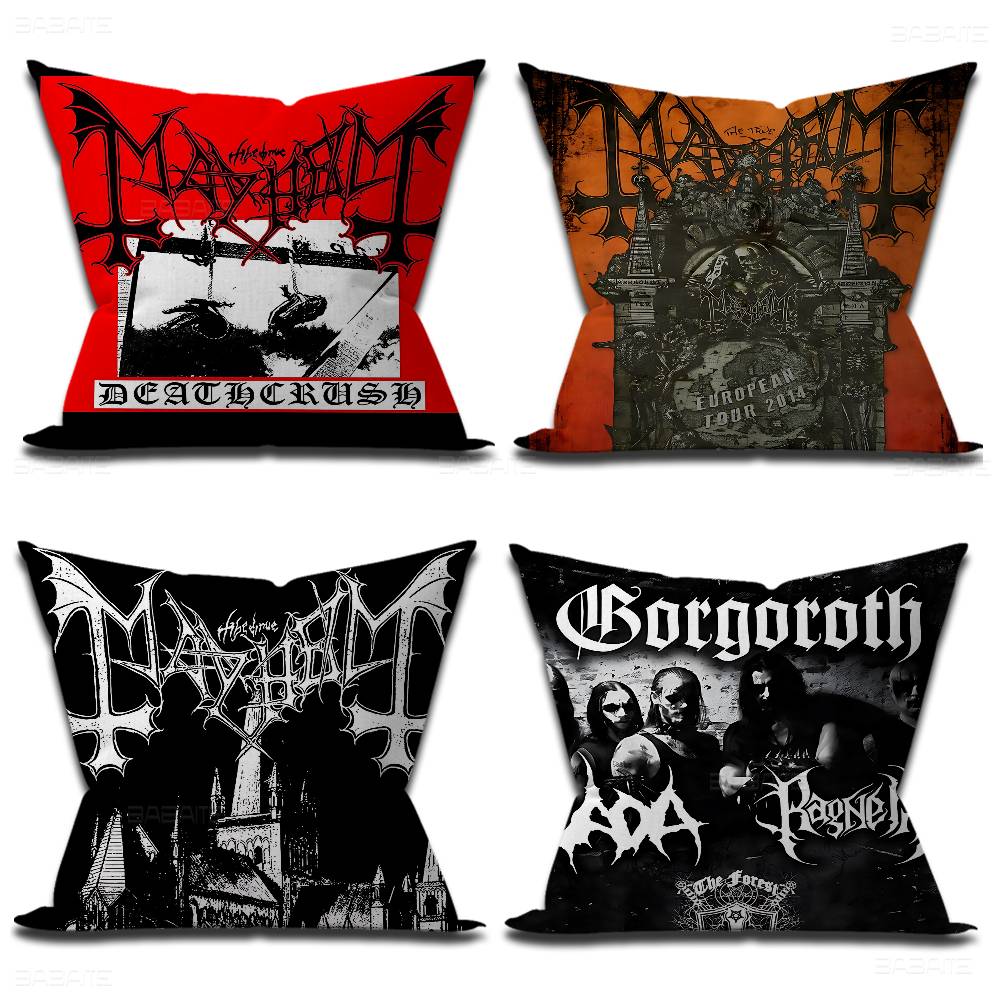 Mayhem Band Kuddar Gåvor Hemmakontor Möbler Sovrum Soffa Bil Kuddfodral Fodral 45x45cm