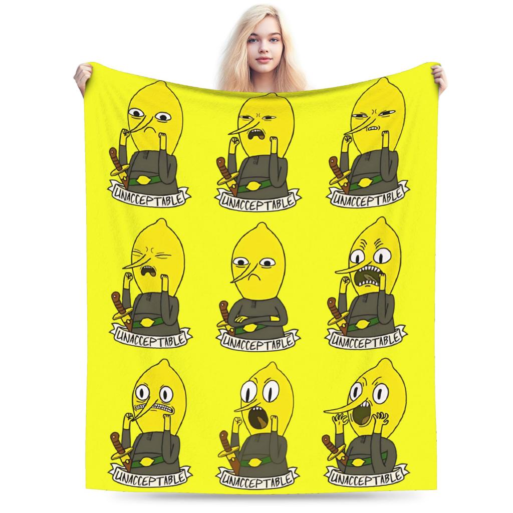 Lemongrab  Stuff Blankets Ultra-Soft Flannel  Throw Blanket Cozy Rug Piece