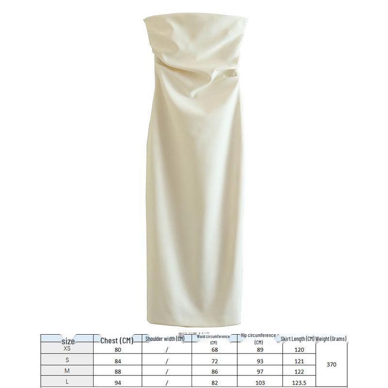 2024 European and American Fashion Black Silk Satin Midi Dress - Round Neck Sleeveless Design
