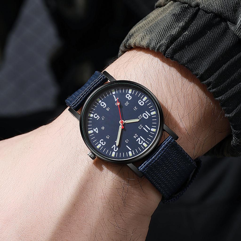 5PCS/Set Men Military Sports Watches Nylon Strap Simple Outdoor Quartz Wristwatch for Man Relogios Masculino