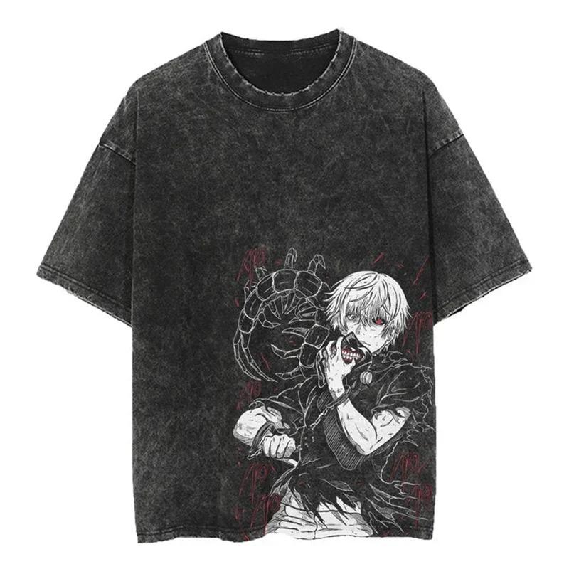 Anime Demon Slayer Kamado Nezuko Print Tee Men Women Manga T-shirts Casual Loose T-shirt Harajuku Unisex Cotton T Shirt