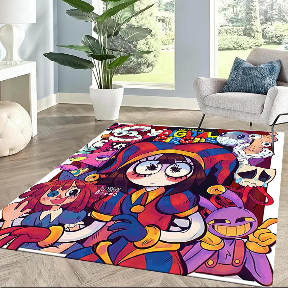 Colorful Chaos Party Square Rugs Are a Great Choice for Living Rooms, Bedrooms, Home Décor, and As Gifts.