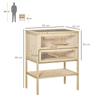 Wooden Hamster Cage, 3-Level, Platforms, Ladders, Window, Opening Roof, 60 x 40 x 80 cm, Natural