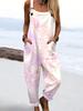 Bretelle da donna Jumpsuit estiva da donna con stampa retrò europea e americana