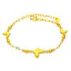 Yellow Gold Color Butterfly Link Chain Bracelets for Women Pulsera Femme Wristband New Fashion Jewelry Accessories Party Gifts