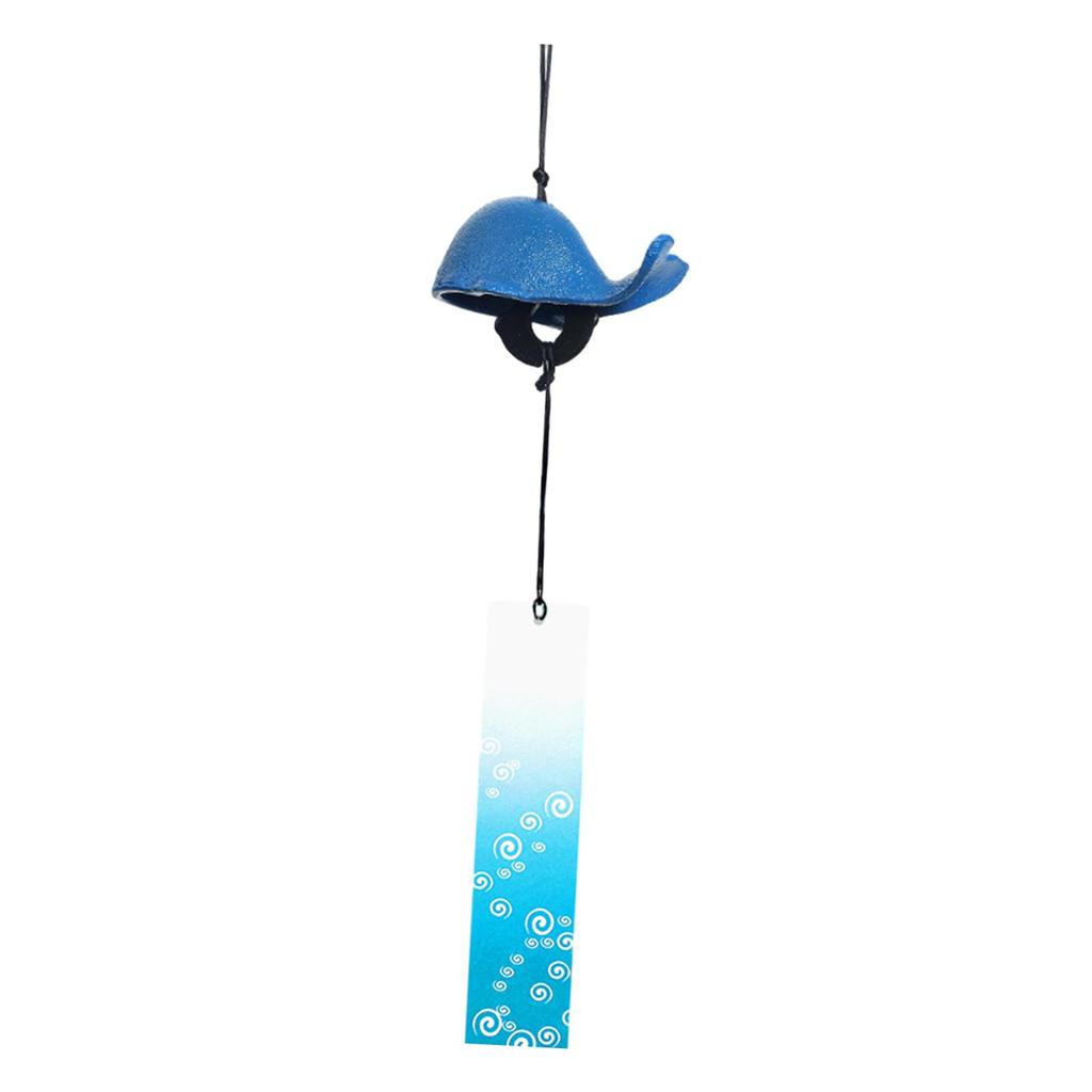Wind Bell Whale Bell Pendant Memorial Sympathy Japanese Iron Bell Japanese Wind Chime for Outside Patio Door Cemetery Home Decor