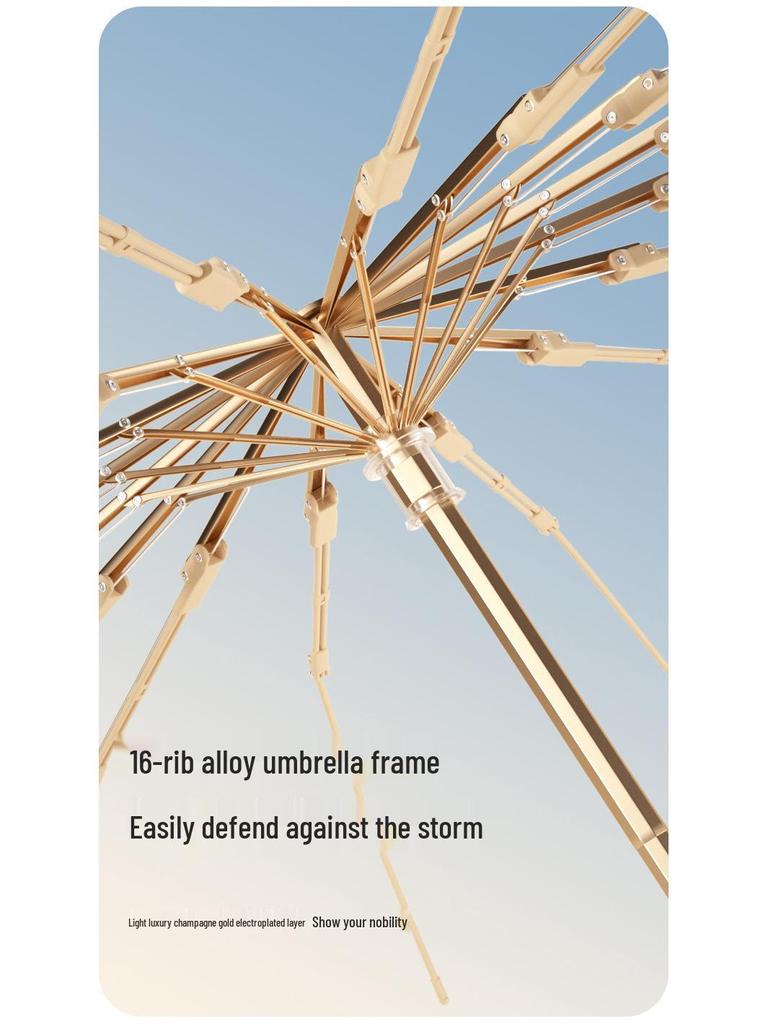 32-Bone Folding Dual-Use Women's Umbrella - Sun & Rain Protection, Anti-UV, Enlarged, Reinforced, Thickened Sunshade