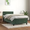 VidaXL Divan Bed with Mattress Dark Green 100x200 Cm - Model 3141170
