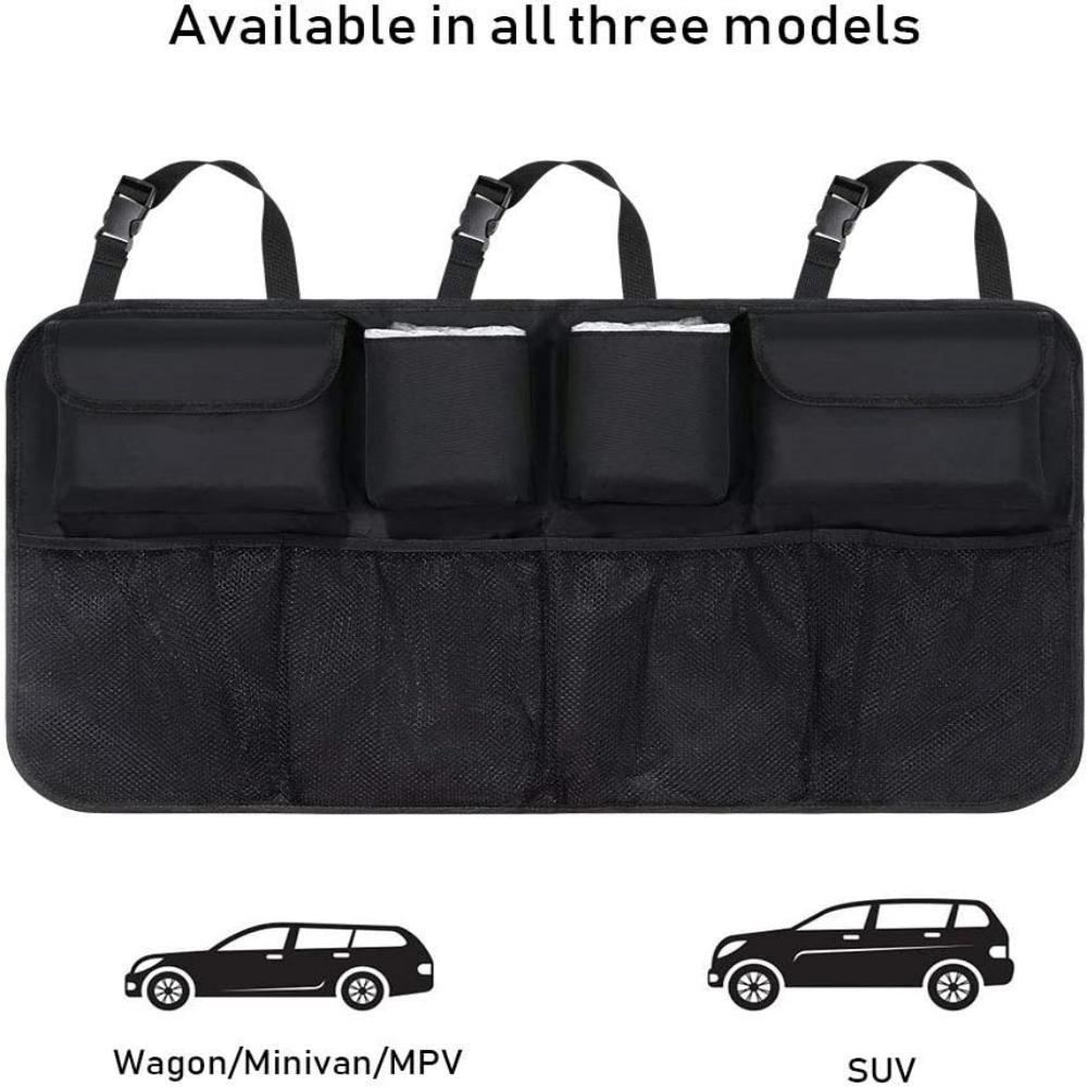 Car Trunk Organizer Adjustable Backseat Storage Bag Net High Capacity Multi-use Oxford Automobile Seat Back Organizers