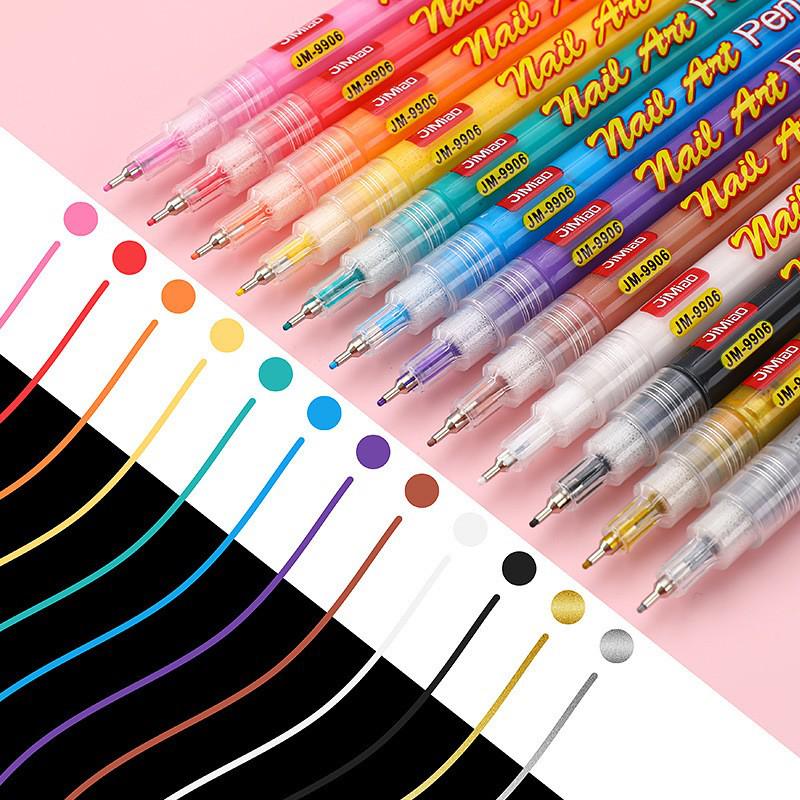 Cross-border Hot Selling Soft Tip Fine Tip DIY Nail Art Graffiti Acrylic Paint Pen