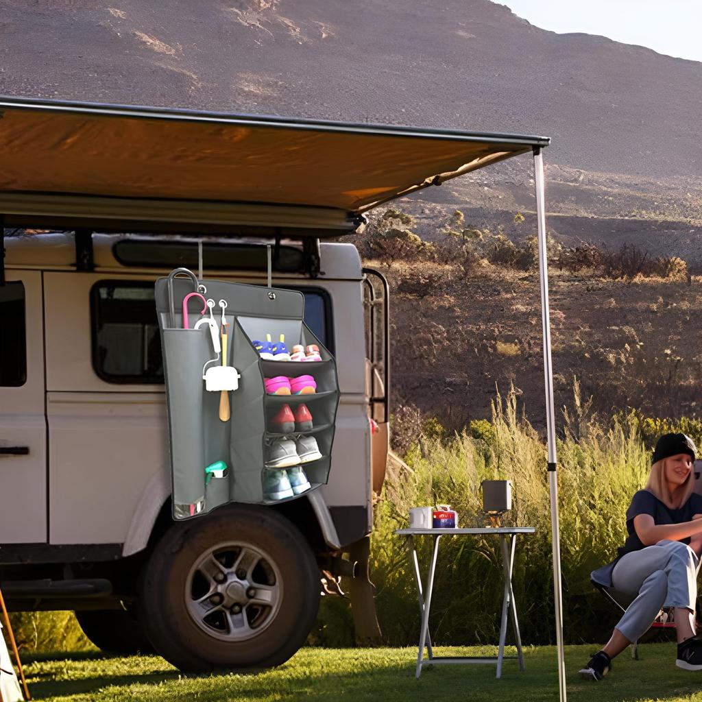 Car Storage Hanging Fabric Shoe Antibacterial and 15kg Load Compatible with Umbrella Small Item Storage Rustproof Aluminum No Tool Rain Drainage