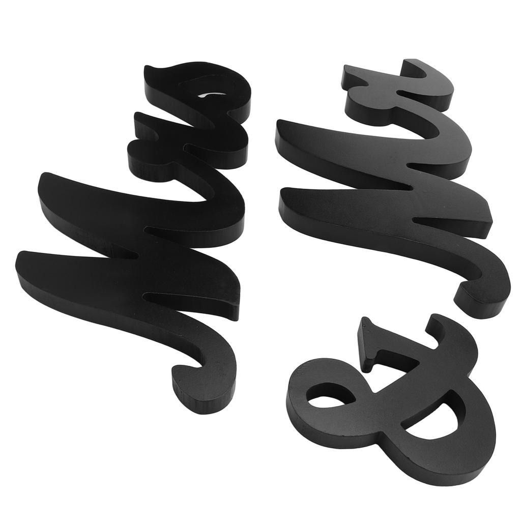Letter Decoration Wooden Mr and Mrs Sign Unique Design Density Board Alphabet Decorative Ornaments