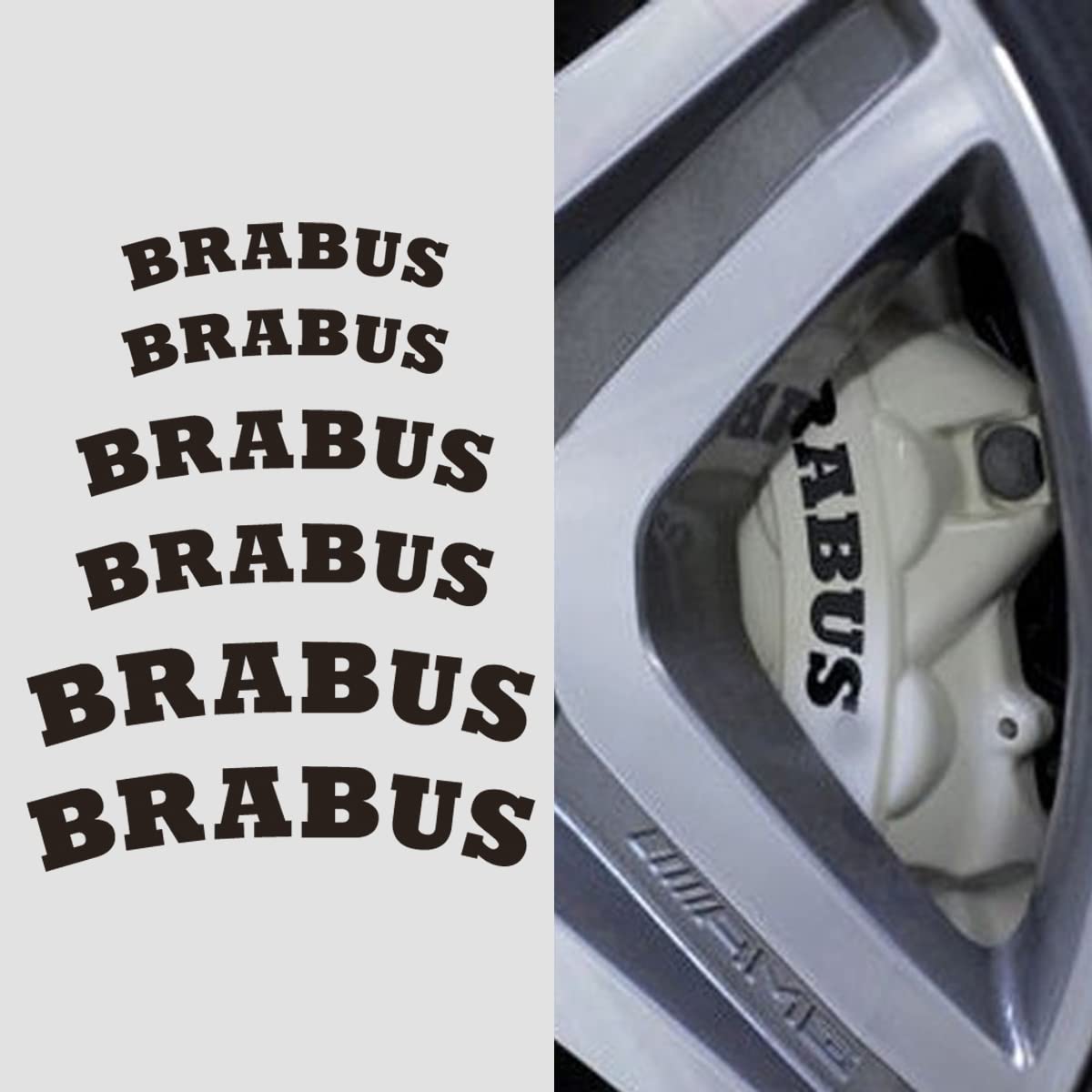 

SPIRIT BEAST Наклейка на суппорт Brabus Крышка тормозного суппорта Наклейка на тормозной суппорт Водонепроницаемая Высокотемпературная Крутая Черная Brabus чёрный