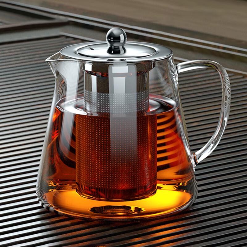 

HSDIC Термостойкий стеклянный чайник с чайным ситечком 550ml