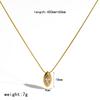 Star Zircon Drop Pendant Necklace With Gold Plated Stainless Steel For Daily Wear