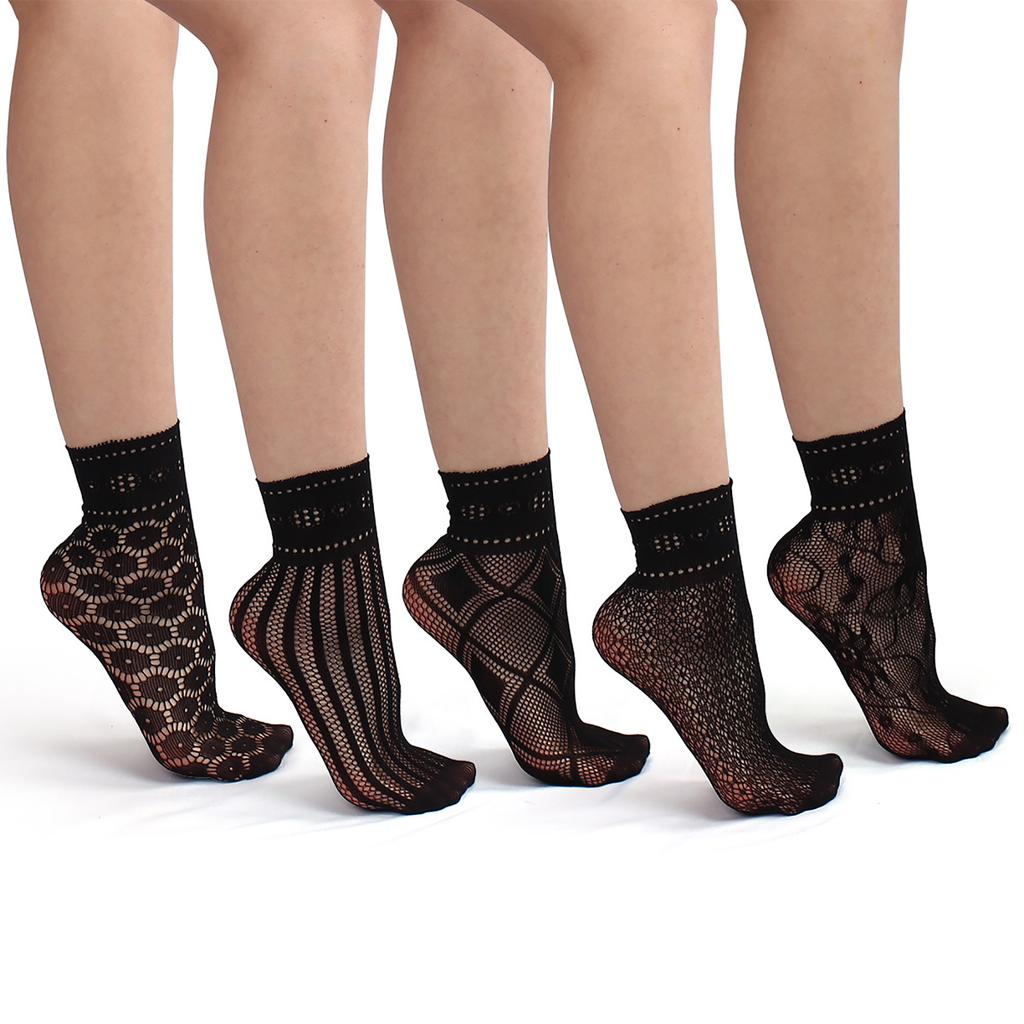 Women Fishnet Socks Hollowed Out Mesh Short Socks Thin Summer Anklet Socks Gift