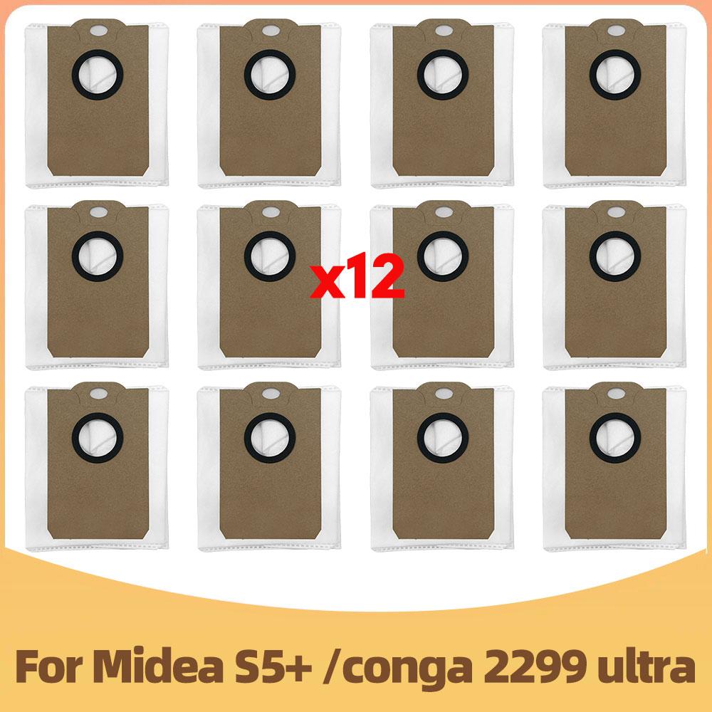 Compatible For Midea S5 Plus / Conga 2299 Ultra Home X-Treme Genesis Robot Vaccum Parts Main Side Brush Mop Dust Bag Filter