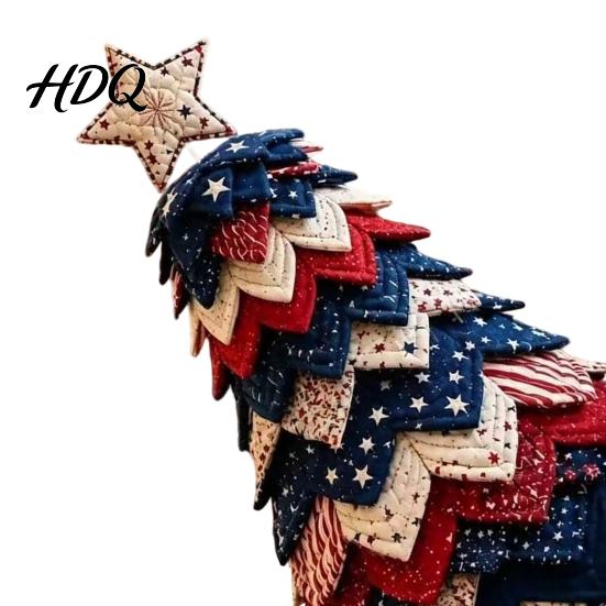 Idee Regalo Pensate Fatte a Mano Kit Creativo Patchwork Vintage Kit Artigianale Albero di Natale in Tessuto Trapuntato Fai-da-te Set da Cucito di Natale da Tavolo per Principianti