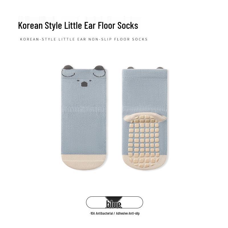 

Breathable Combed Cotton Baby & Toddler Mid-Calf Socks with Anti-Slip Gel and Seamless Ear-Lift for Spring/Summer S 0-1 Years
