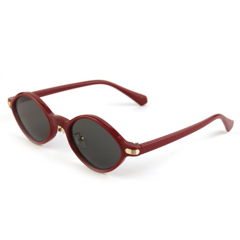 New retro European and American oval frame sunglasses women's personalized street photography Internet celebrity glasses men's sunshade sunglasses