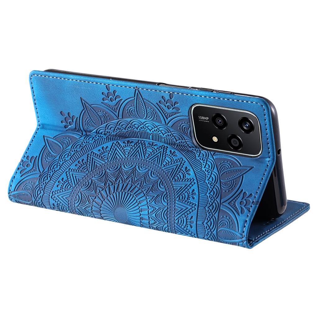 For Honor 200 Lite Case Wallet PU Leather Magnetic Absorption Mandala Floral Phone Cover