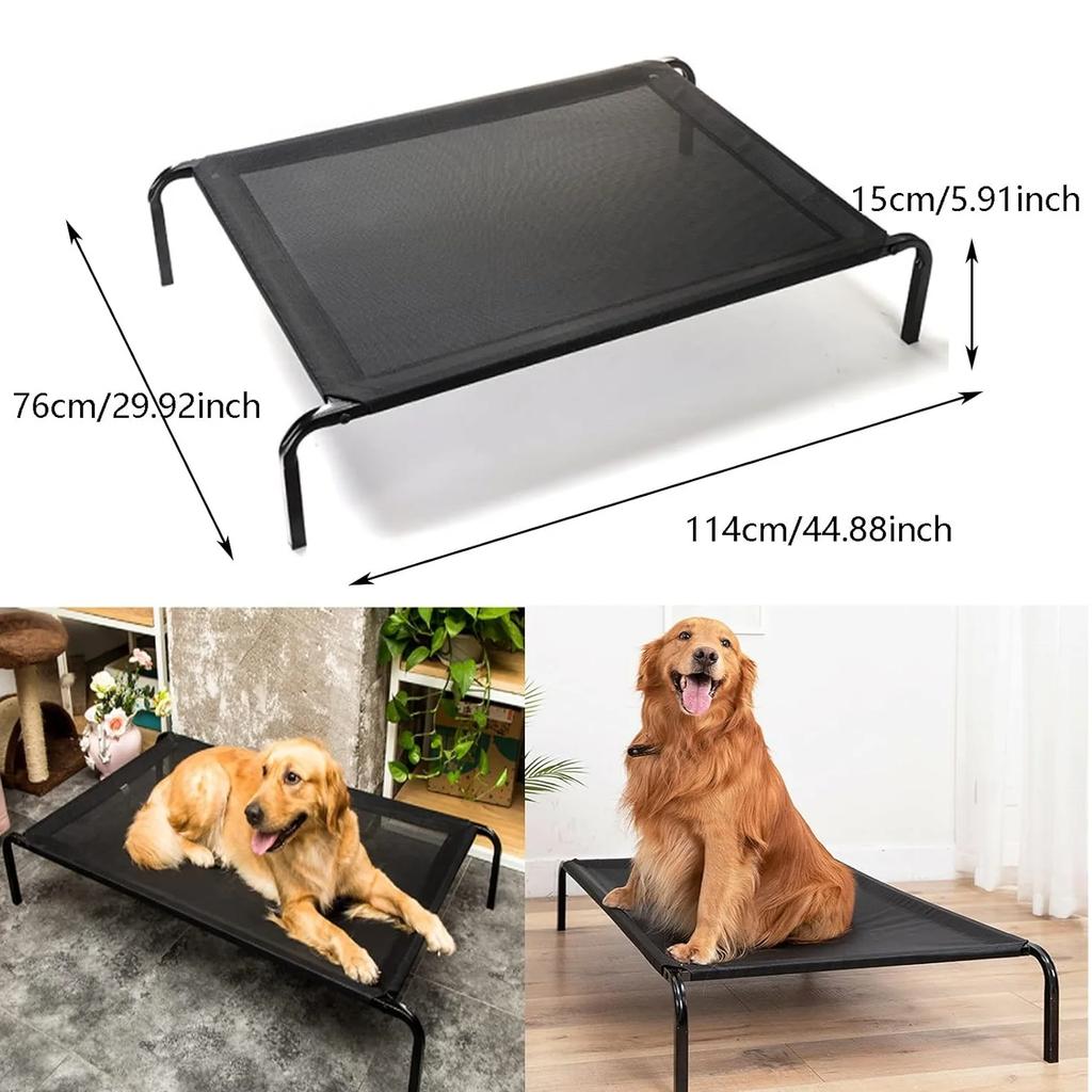 For  Elevated Dog  Sofa Bed 3 Sizes Available Outdoor Pet Bed Dog & Cat Camping Bed Black