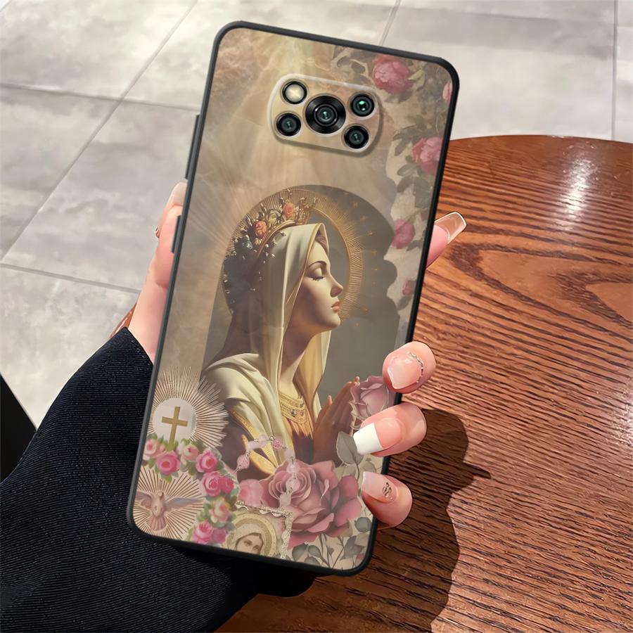 

Flower Madonna Case for Xiaomi Poco F8 X3 X4 X5 X7 Pro M3 M4 M7 M5 C71 C50 F3 F1 C61 C75 Funda Phone Cover Poco M3 Pro