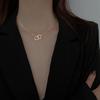 Personalizovaný jednoduchý dvojitý srdiečkový choker náhrdelník pre ženy Duté prívesky v tvare srdca Náhrdelník na kľúčnu kosť Darčeky pre dievčatá Šperky